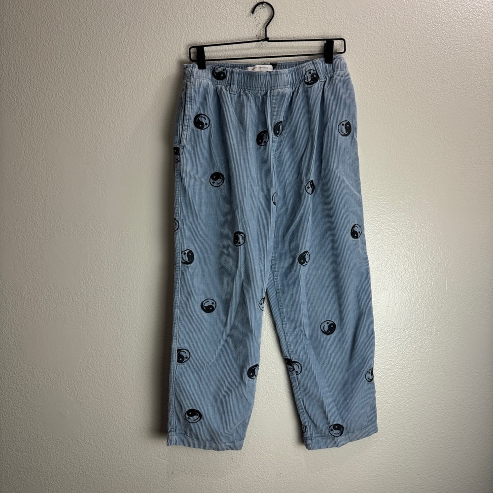 Urban Outfitters Yin Yang Smiley Face Corduroy Pants Drawstring Size Medium